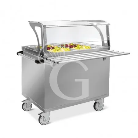 Carrello refrigerato temperatura +4°C/+10°C - L 1580 mm x P 940 mm x H 1200 mm Esclusivo