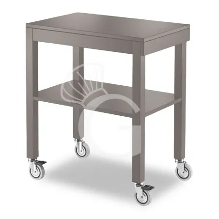Vendita Finale Carrello di servizio estraibile in legno massello - L 700 x P 450 x H 840 mm - Grigio