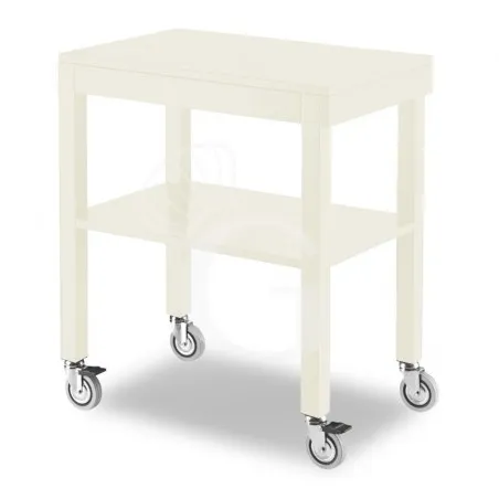 Carrello di servizio estraibile in legno massello - L 700 x P 450 x H 840 mm - Bianco Prezzo Conveniente