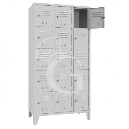 Prezzo Scontato Armadio casellario monoblocco 15 posti, 907x500x1800 mm Colore standard RAL 7035