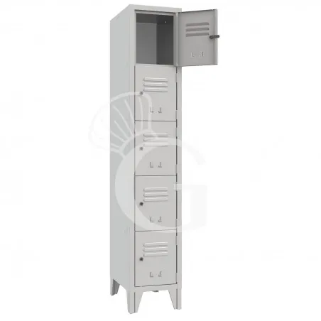 Prezzo Conveniente Armadio casellario monoblocco 5 posti, 322x500x1800 mm Colore standard RAL 7035