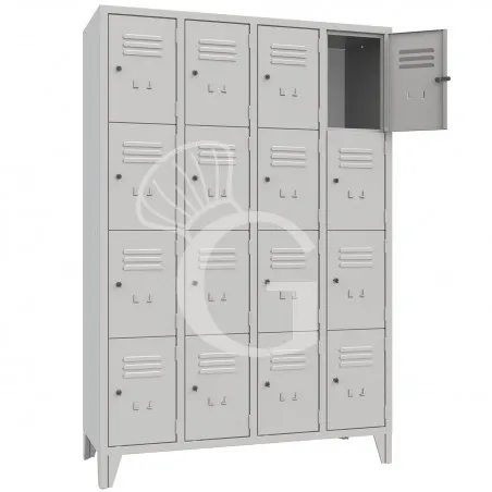 Di Tendenza Armadio casellario monoblocco 16 posti, 1200x500x1800 mm Colore standard RAL 7035