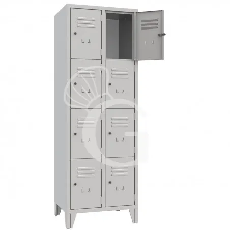 Prezzo Ridotto Armadio casellario monoblocco 8 posti, 615x500x1800 mm Colore standard RAL 7035