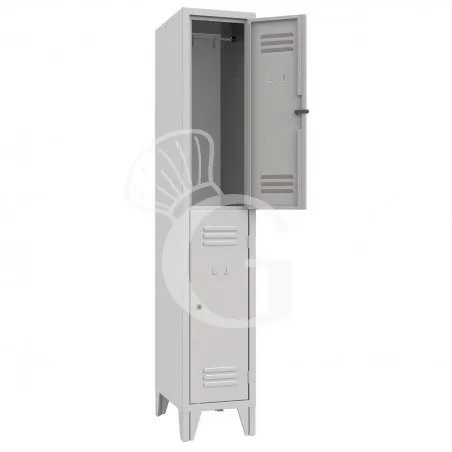 Armadio spogliatoio monoblocco sovrapposto 1+1, 322x500x1800 mm Colore standard RAL 7035 Nuova Collezione