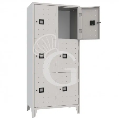 Armadio casellario monoblocco 6 posti, 810x500x1800 mm Colore standard RAL 7035 Prezzo Basso