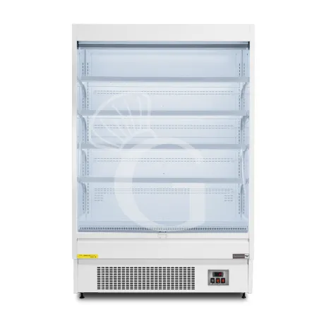 Scelto Dai Clienti Murale espositivo ventilato bianco con tenda notte, temperatura -1°C/+7°C e lunghezza 1315 mm