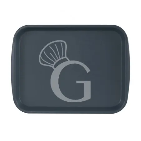 Vassoio rettangolare in polipropilene colore grigio scuro - dimensioni L 435 x P 310 x H 20 mm Reso Gratuito