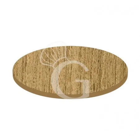 Ultima Occasione Piano rotondo in stratificato HPL urban teak, Ø 800 mm, spessore 10 mm