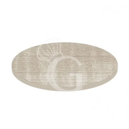 Solo Oggi Piano rotondo in stratificato HPL sleek light grey, Ø 800 mm, spessore 10 mm