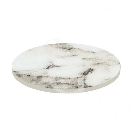 Compra Adesso Piano rotondo in stratificato HPL karara white, Ø 600 mm, spessore 10 mm