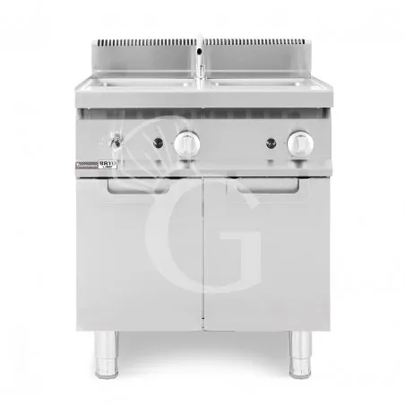 Cuocipasta professionale a gas su mobile chiuso 2 vasche 28 + 28 LT Occasione Imperdibile