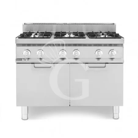 Pagamento Sicuro Cucina professionale a gas 6 fuochi armadio chiuso profondità 700 mm