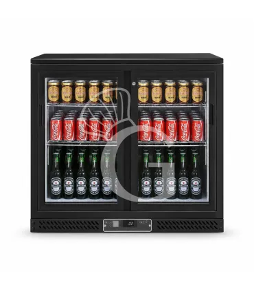 Vetrina orizzontale a refrigerazione ventilata per bibite 2 porte scorrevoli 202 LT +2°C/+8°C, H 870 mm Prezzo Ridotto