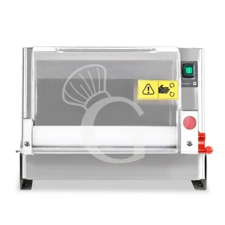 Stendipizza in acciaio inox meccanico con monorullo in POM L 345 mm e pedale elettrico Ultima Occasione