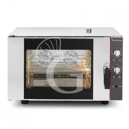 Forno elettrico a convezione con umidificatore, porta bandiera, comandi meccanici, trifase, 4 teglie 600x400 mm o GN 1/1 Di Tendenza