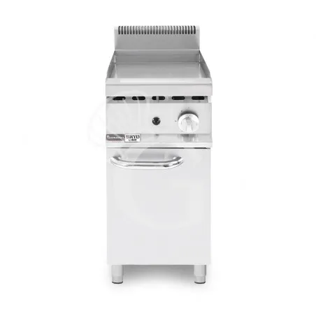 Fry top a gas su armadio chiuso piastra liscia singola 6 Kw L 400 mm x P 720 mm x H 1040 mm Compra Online