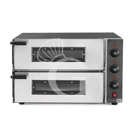 Esclusivo Fornetto Elettrico 2 pizze 450 mm 2 camere controllo meccanico potenza 3Kw porta vetro