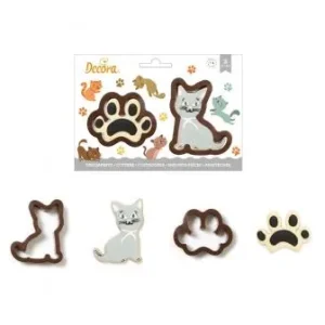 SET 2 TAGLIAPASTA GATTO E IMPRONTA IN PLASTICA Saldi