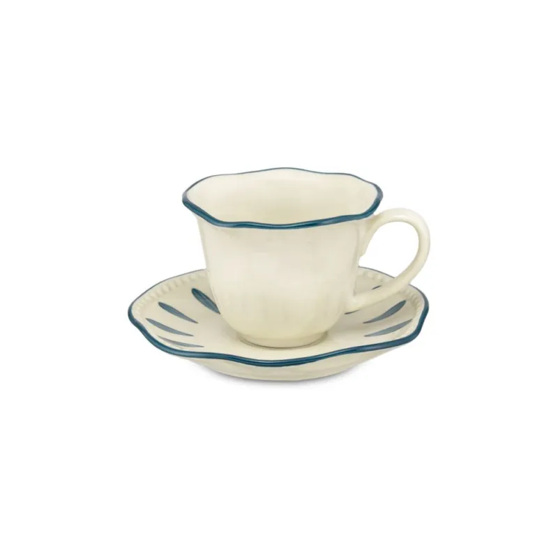 Esclusivo DOMITILLA BLU NOTTE TAZZA CAFFE CON PIATTINO