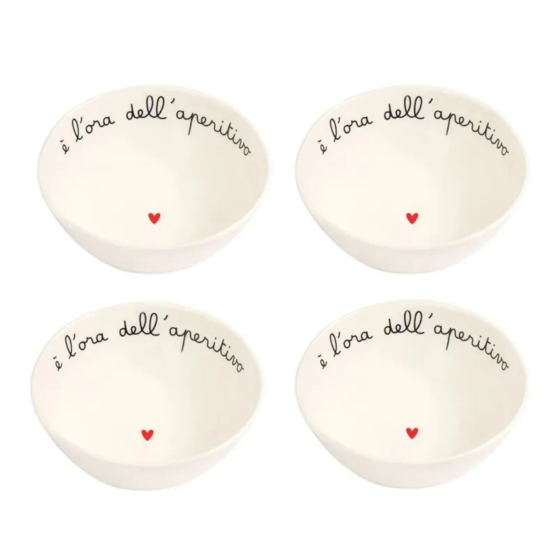 A Buon Prezzo SET 4 COPPETTE E‘ L‘ORA DELL‘APERITIVO 10,5 CM