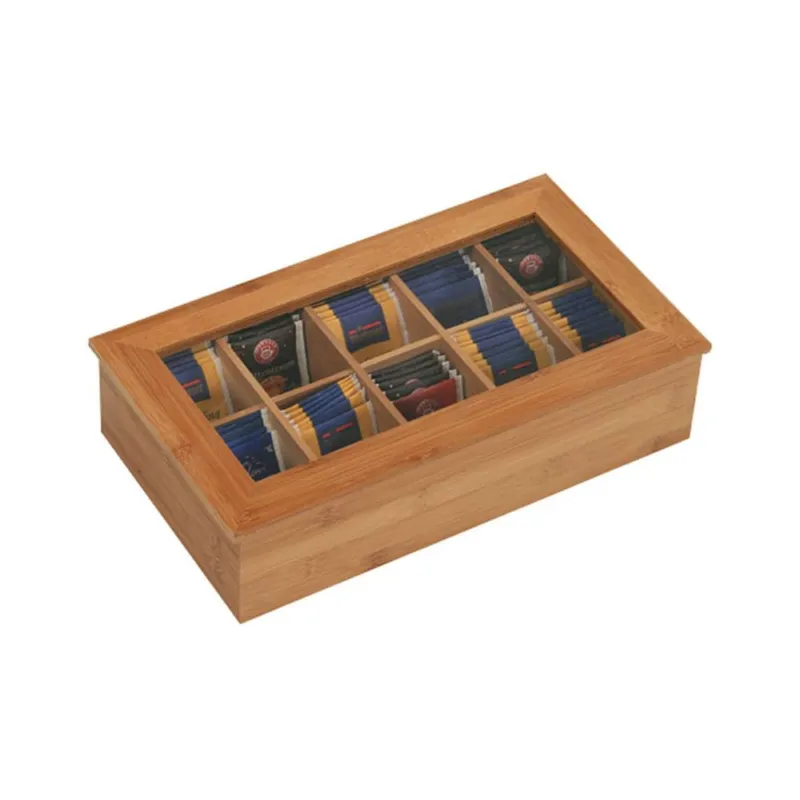 PORTA BUSTINE TE‘ IN BAMBU‘ 10 SCOMPARTI Nuova Collezione