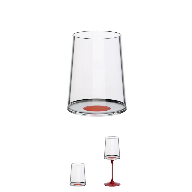 Professionale SPLITGLASS TUMBLER VINO BIANCO 2 PZ ROSSO