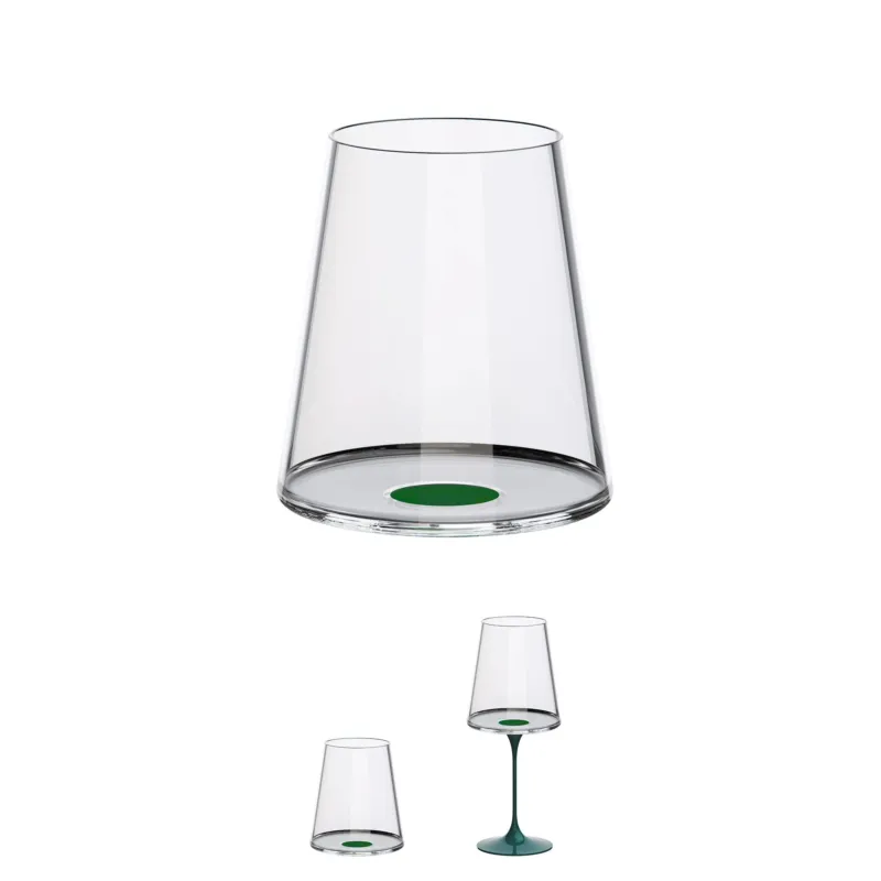 SPLITGLASS TUMBLER VINO ROSSO 2 PZ VERDE Di Tendenza
