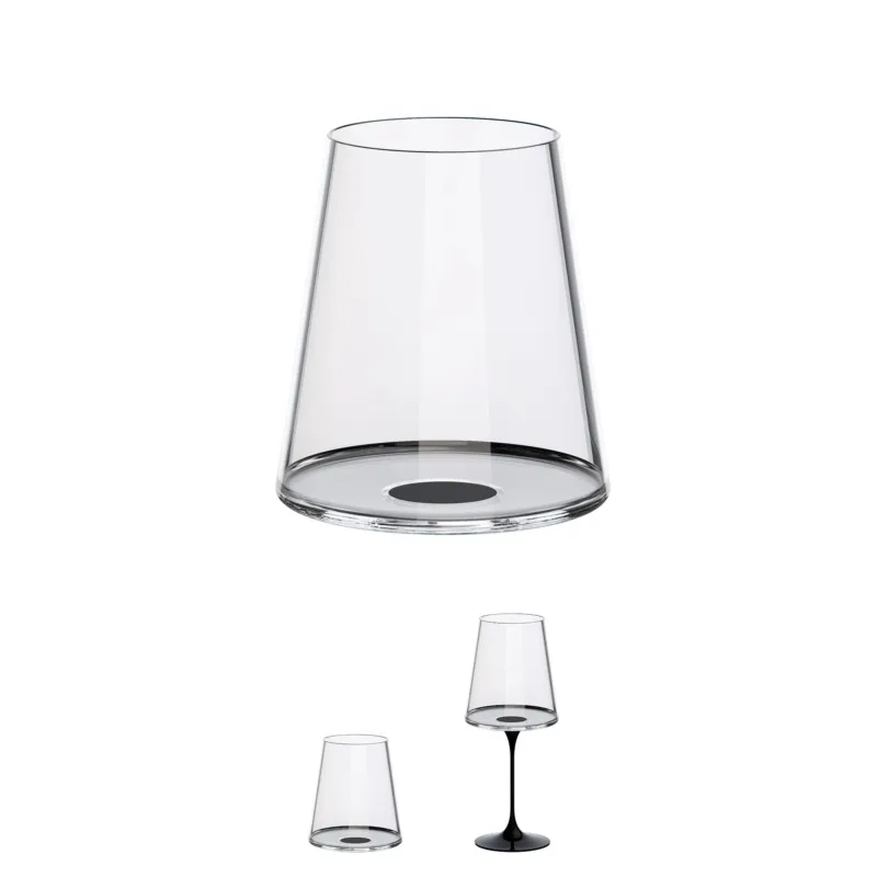 Solo Oggi SPLITGLASS TUMBLER VINO ROSSO 2 PZ NERO