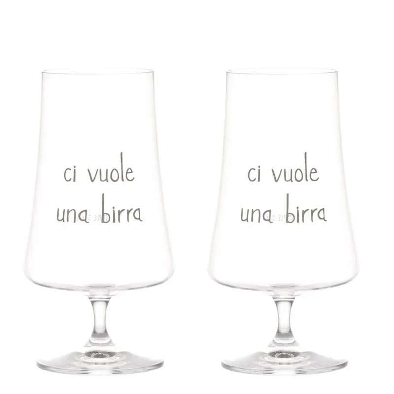 Promo Stagionale SET 2 CALICI CI VUOLE UNA BIRRA 55 CL