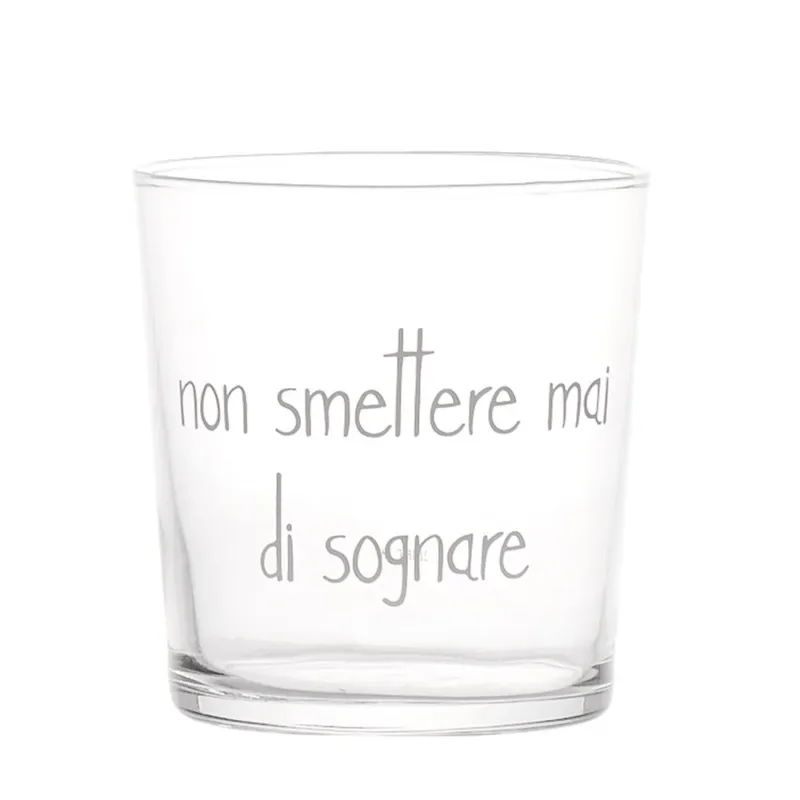 Economico BICCHIERE NON SMETTERE MAI DI SOGNARE 35 CL