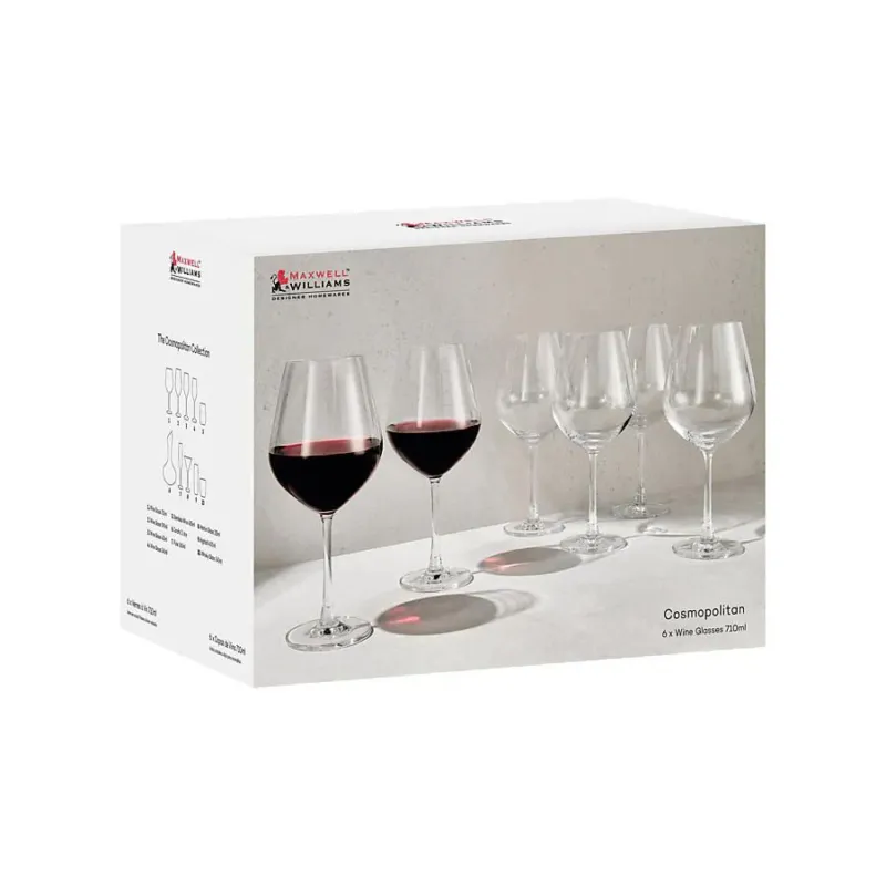 COSMOPOLITAN SET 6 PZ CALICI VINO ROSSO 710 ML Offerta