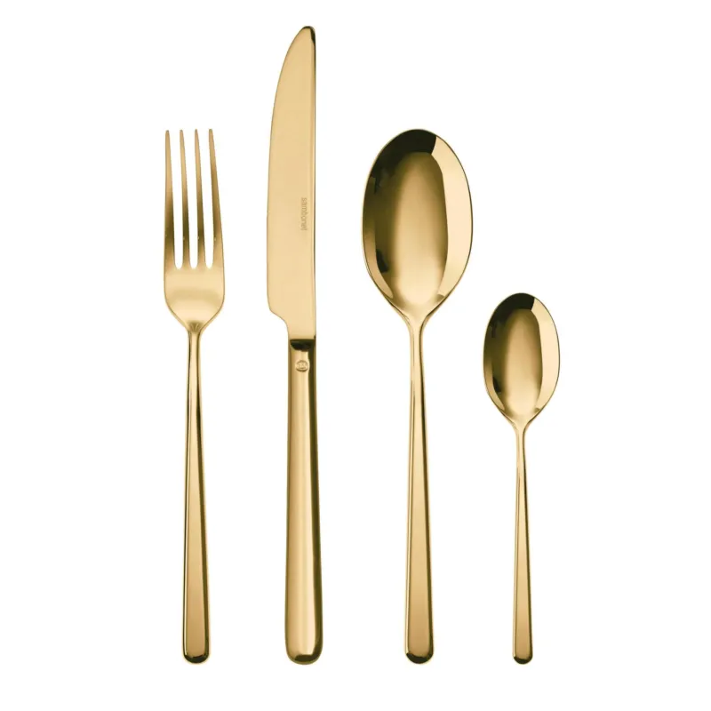 Super Prezzo LINEAR SERVIZIO DI POSATE ORO 24 PZ
