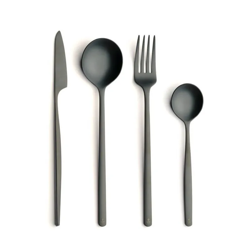 Super Prezzo ATLANTIDA ICE BLACK SET POSATE 24 PZ