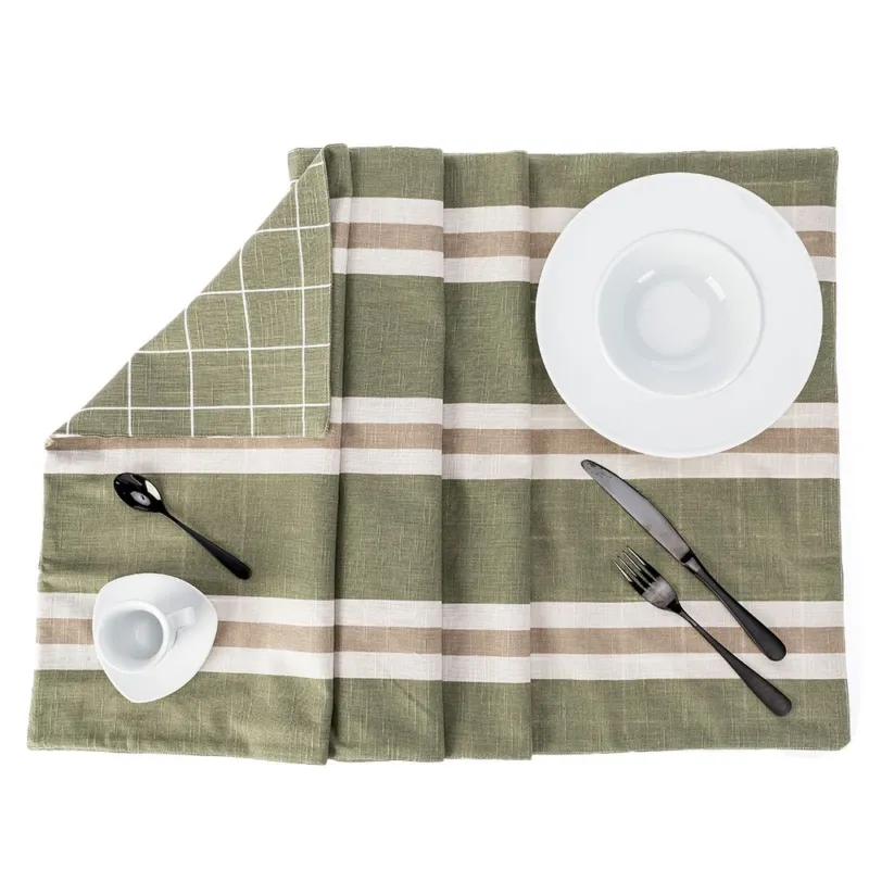 Prezzo Di Fabbrica KARIN STRISCIA DOUBLE 50X140 100% COTONE MILITARE