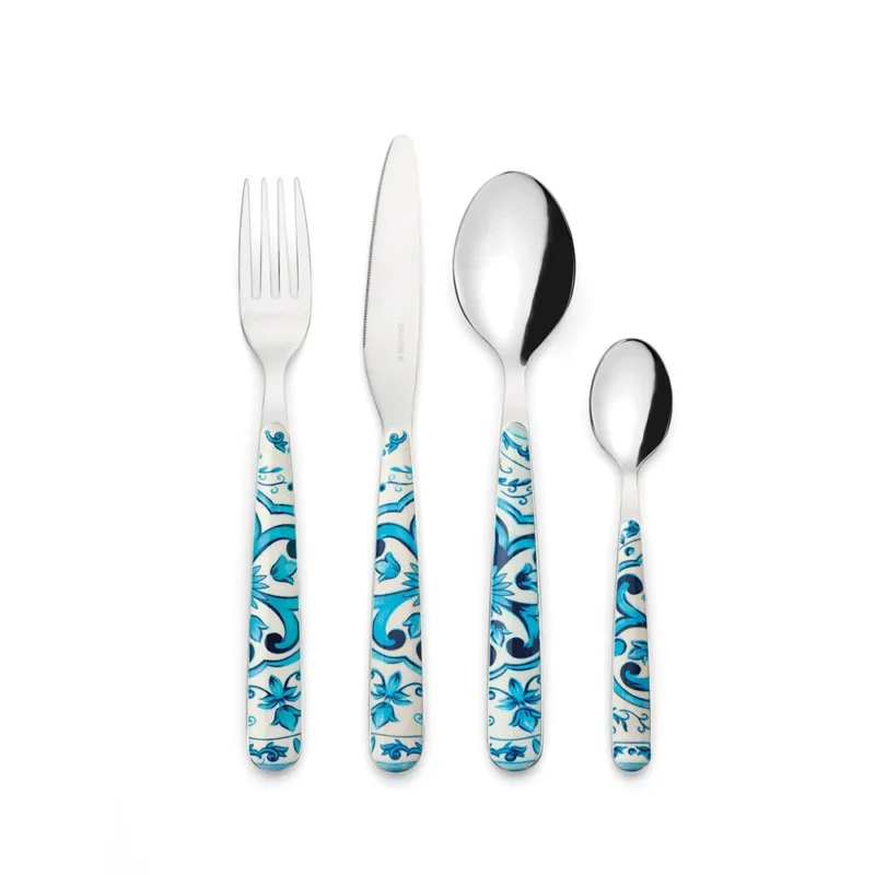 BLUES SET 24 POSATE BLU Consegna Rapida