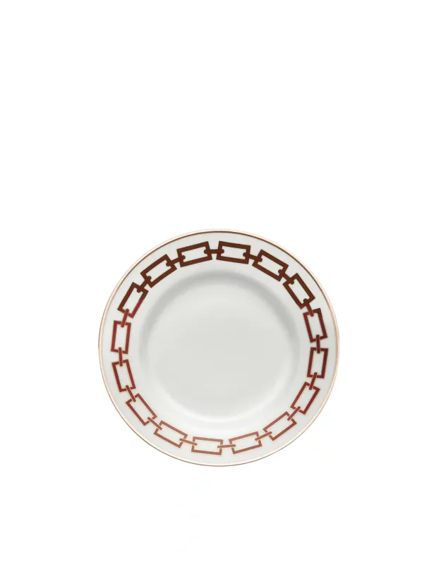 Affare Ginori 1735 Piatto Dessert Catene Scarlatto