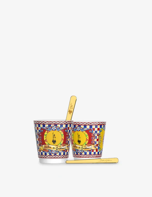 Bialetti D&G Carretto Set Bicchierini+2 Palette Di Tendenza