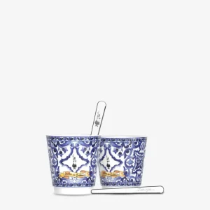 Bialetti D&G Blu Mediterraneo Set Bicchierini+2 Palette Più Venduto