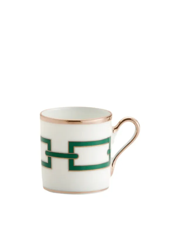 Ginori 1735 Tazza Caffè Catene Smeraldo - Verde Direttamente Dal Produttore