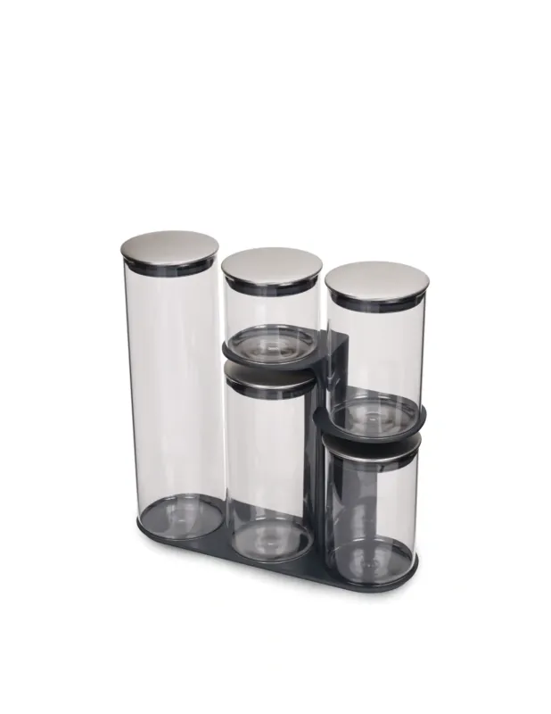 Joseph Joseph Set Da 5 Barattoli In Vetro Con Supporto Podium 100 Spedito Oggi