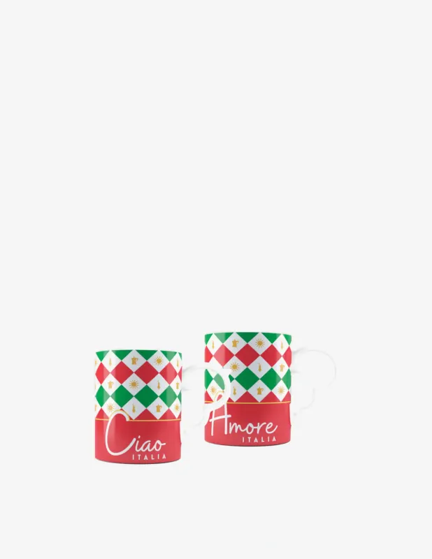 Bialetti Tricolore Set 2 Mug Subito Disponibile