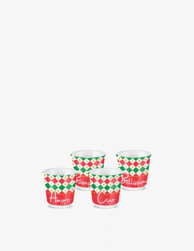 Bialetti Tricolore Set 4 Bicchierini Solo Oggi