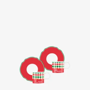 Consegna Rapida Bialetti Tricolore Set 2 Tazze & Piattini