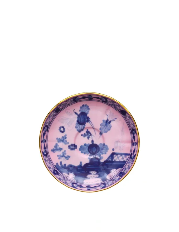 Reso Gratuito Ginori 1735 Piatto Tè Oriente Italiano Azalea