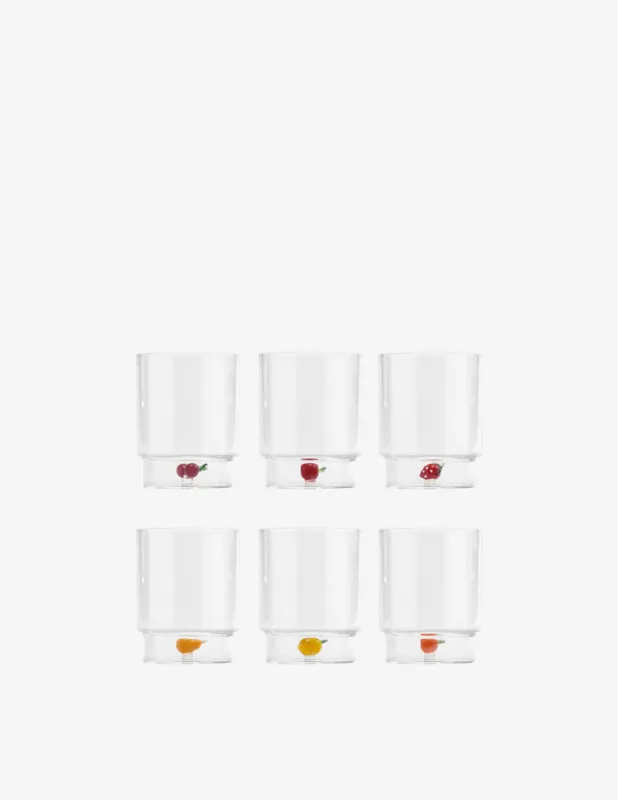 Zafferano Teca Frutta 6 Tumbler Assortiti Prezzo Conveniente