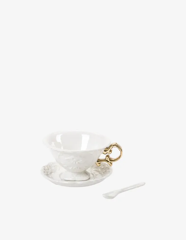 Seletti Set Da Te‘ "I-Wares" Manici Oro Miglior Prezzo