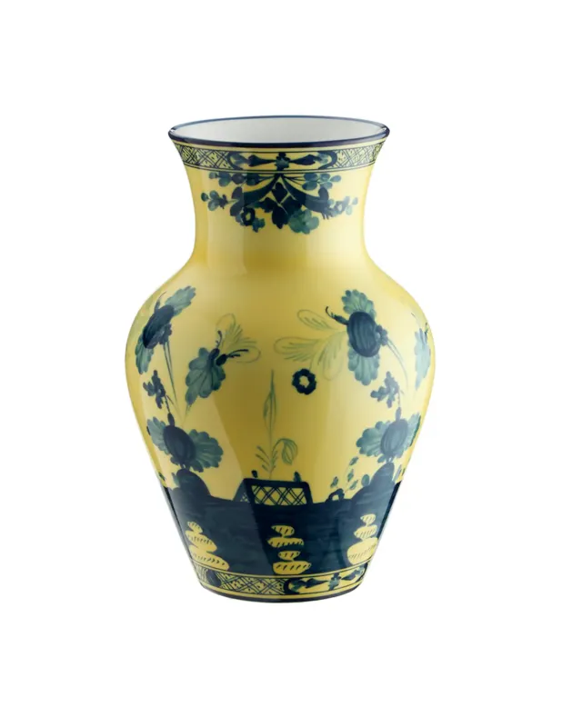 Ginori 1735 Vaso Ming Piccolo Oriente Italiano Citrino Popolare
