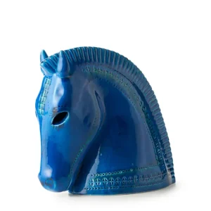 Bitossi Ceramiche Testa di cavallo in ceramica Rimini Blu Miglior Prezzo
