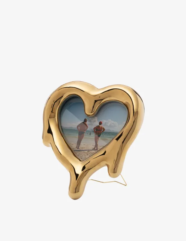 Prezzo Basso Seletti Specchio-Cornice "Melted Heart Gold"