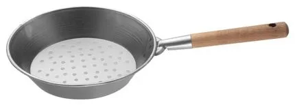 Subito Disponibile Padella castagne Lar 6826 manico legno Grigio ferro
